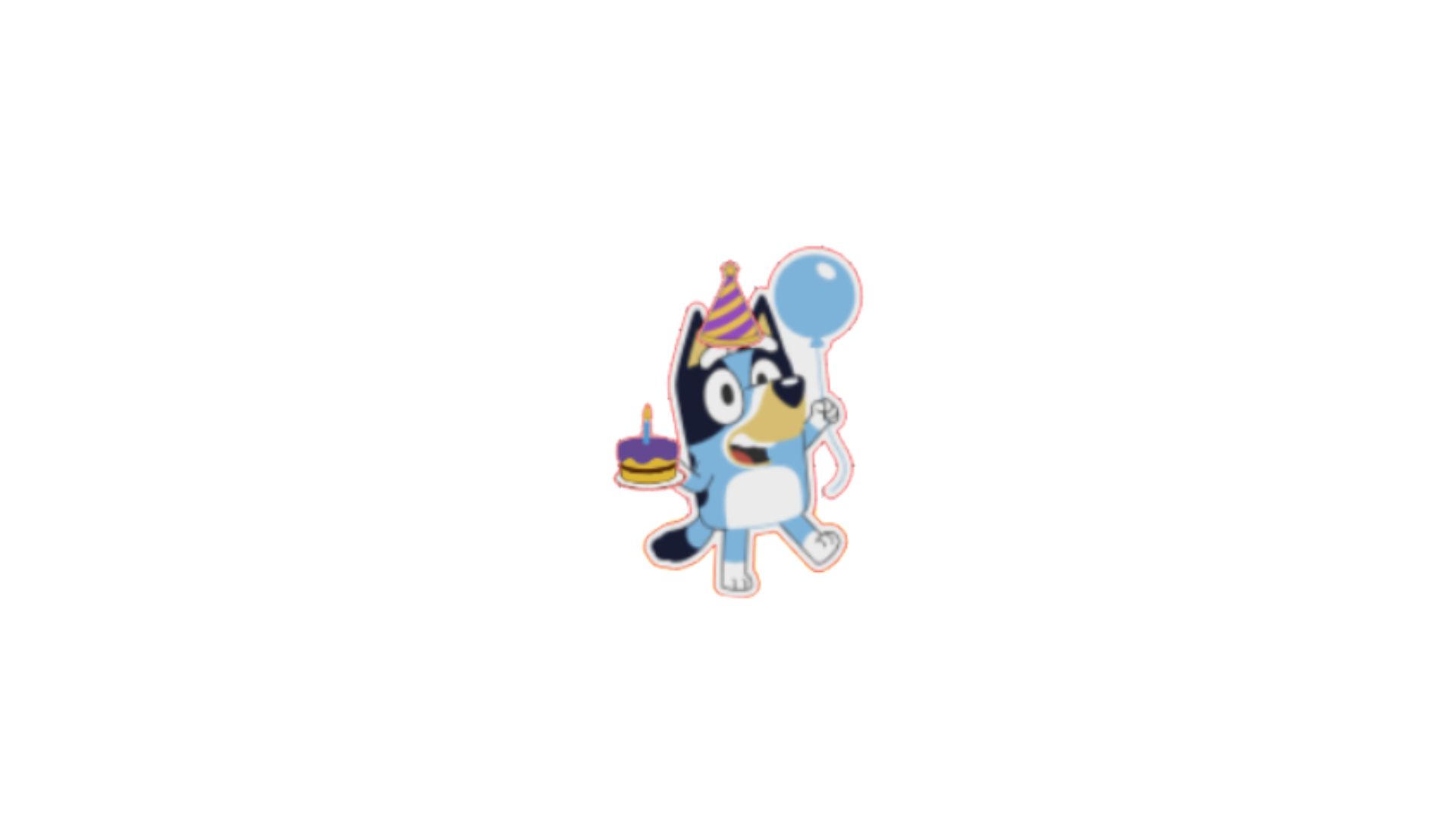 Topo de Bolo - Bluey com bolo